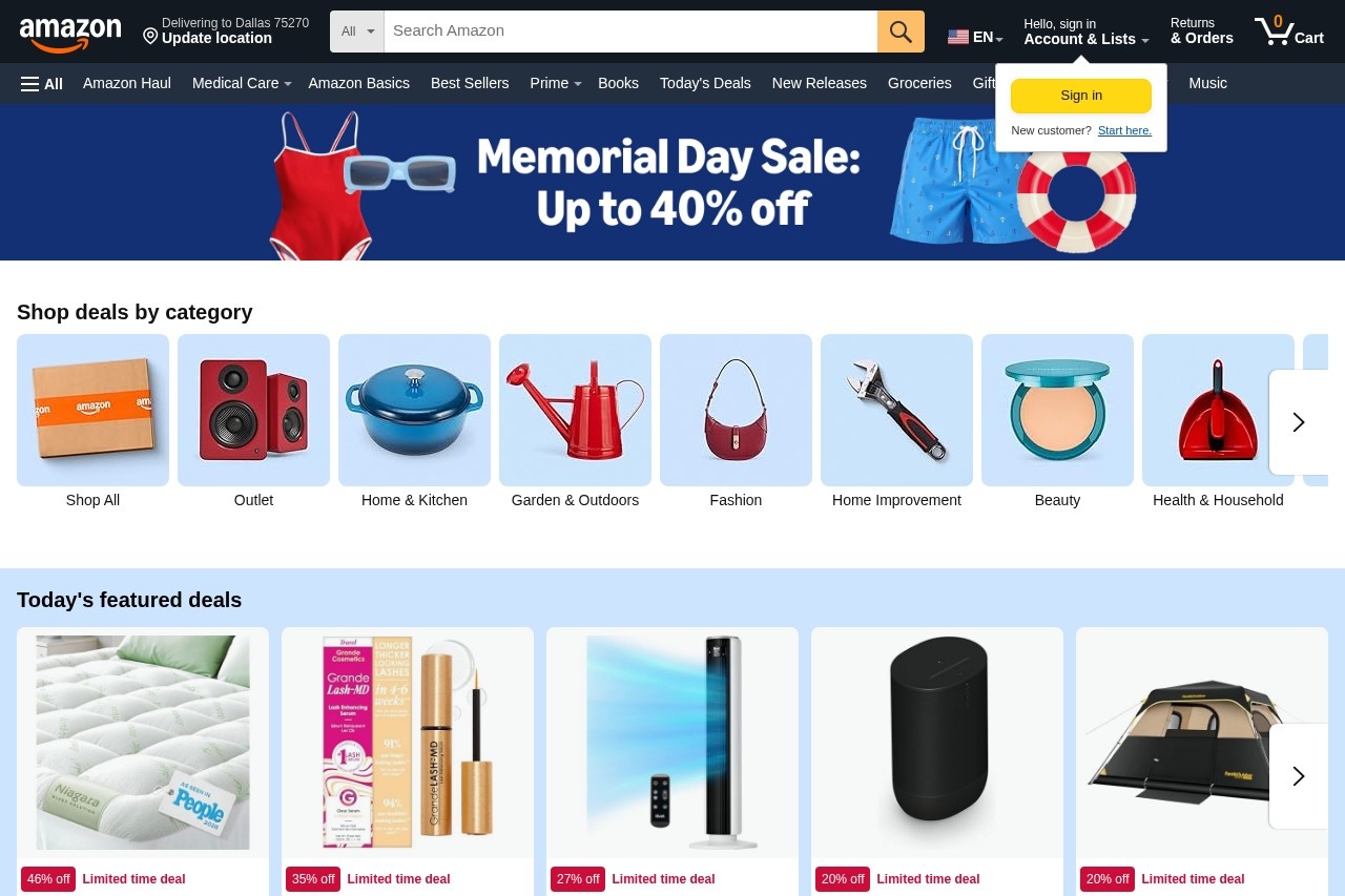 Today's Deals 美国亚马逊每日促销